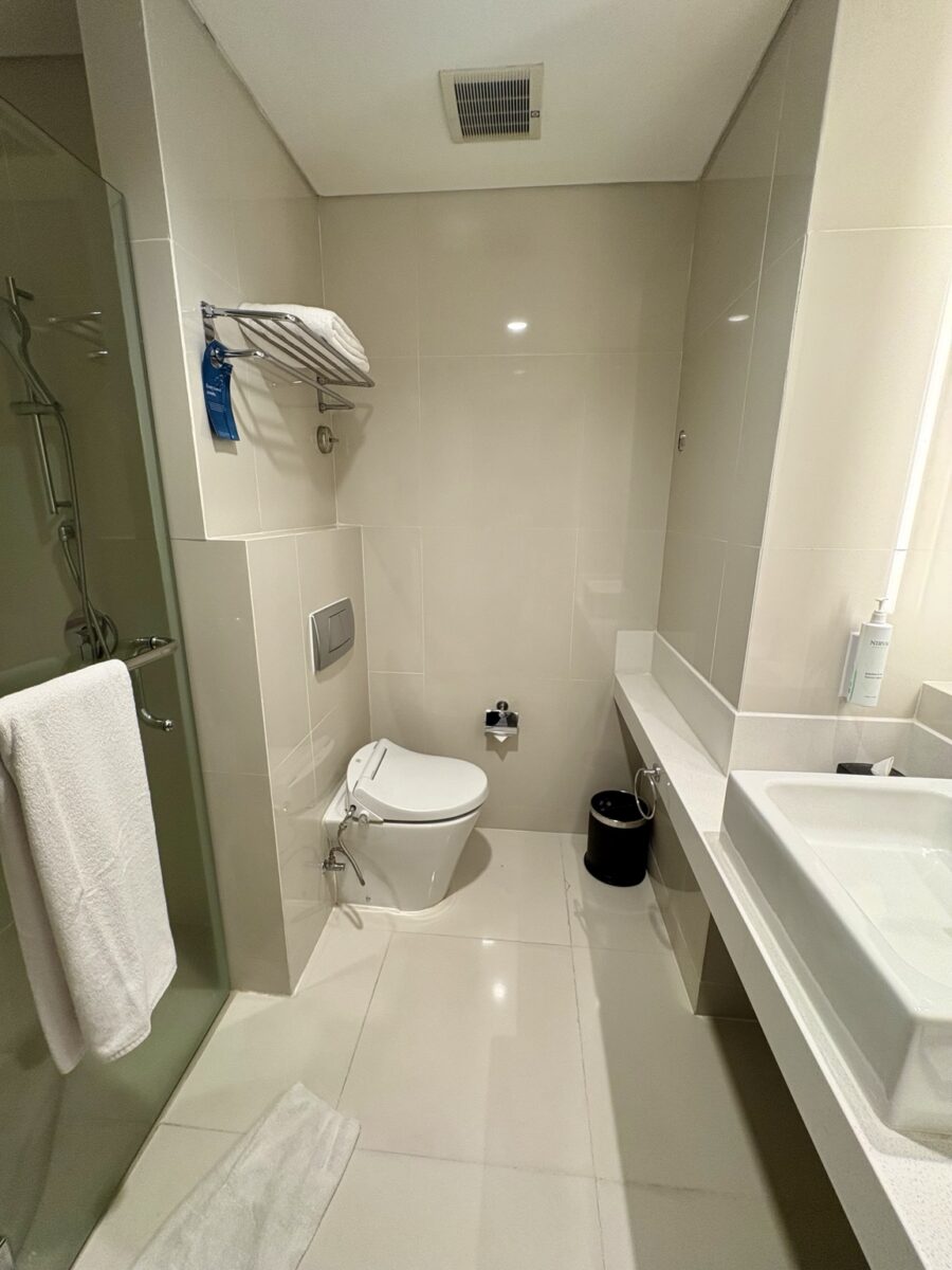 バスルームのトイレと洗面台
