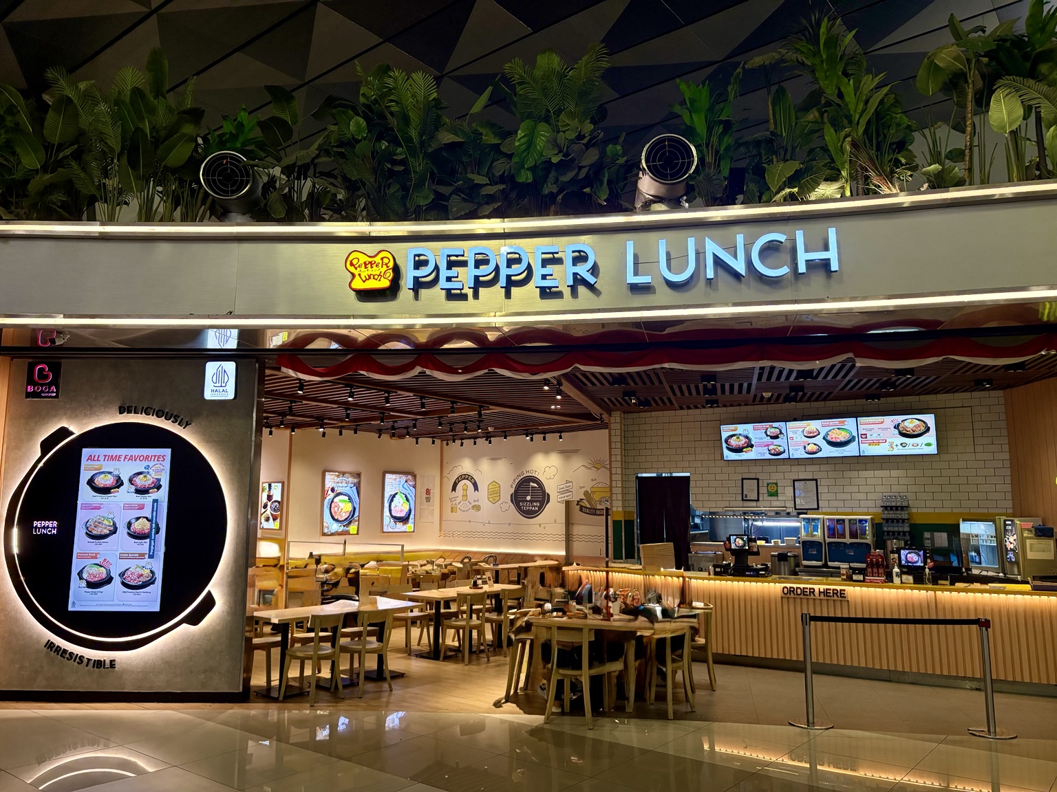 スカルノハッタ空港内のPepper Lunch店舗